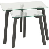 Abbey Nest Of Tables Clear Glass/Grey